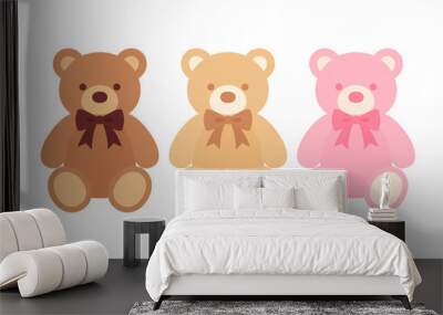 vector background with teddy bears for banners, cards, flyers, social media wallpapers, etc. Wall mural