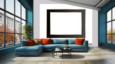 Golden shiny glowing blank frame Wall mural