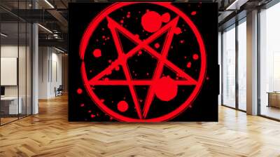 Pentagram occult symbol Wall mural