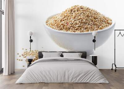 bowl of white quinoa seeds Wall mural