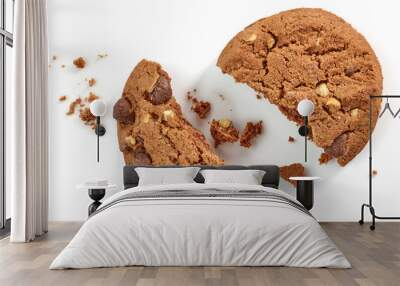 Chocolate cookie pieces and crumbs Wall mural