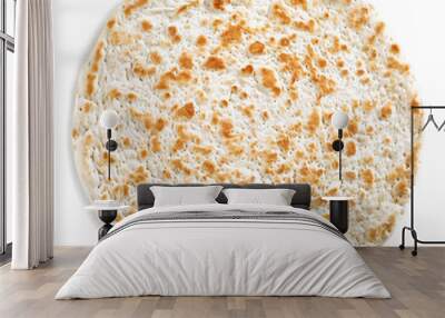 Flat Bread isolated on white background Wall mural