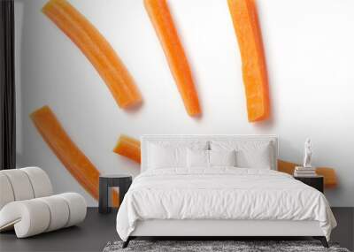 fresh raw carrot sticks Wall mural