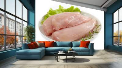 fresh raw chicken fillets Wall mural