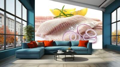 fresh raw fish fillet Wall mural