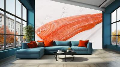 fresh raw salmon fillet Wall mural