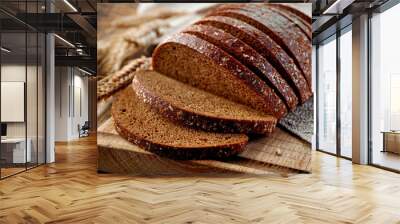 fresh rye bread Wall mural