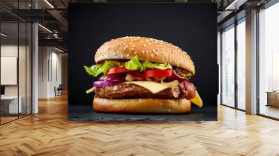 fresh tasty burger Wall mural