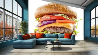 fresh tasty burger Wall mural