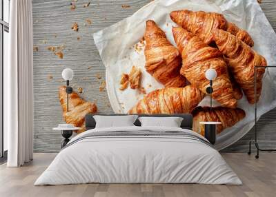 freshly baked croissants Wall mural