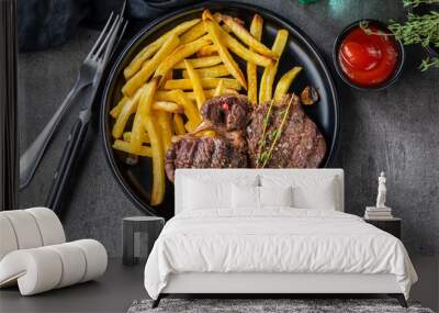 freshly grilled steak Wall mural