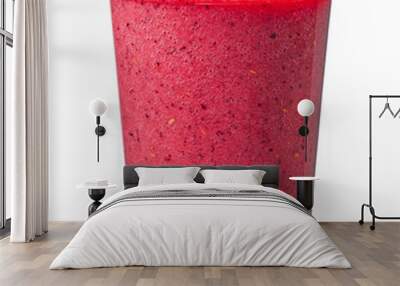 glass of banana and berry smoothie Wall mural