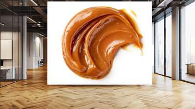 melted caramel on a white background Wall mural