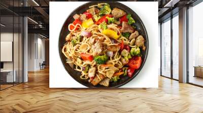 Noodles with meat and vegetables Wall mural