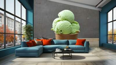 pistachio ice cream Wall mural