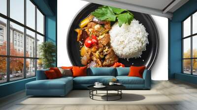 plate of asian food Wall mural