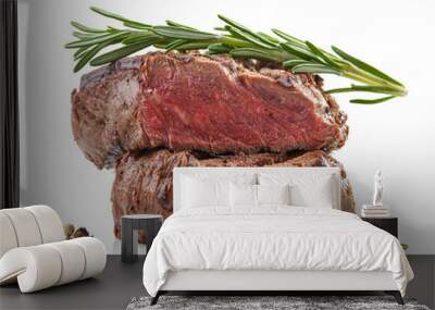 stack of grilled steaks Wall mural