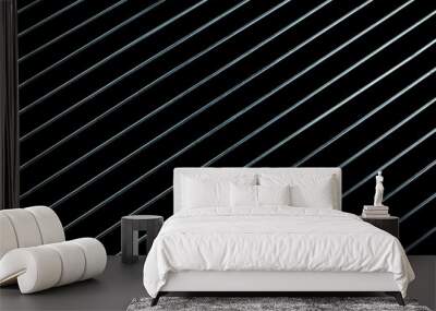 steel ggrating isolated on black background Wall mural