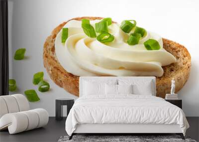 toasted bread with cream cheese Wall mural