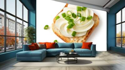 toasted bread with cream cheese Wall mural