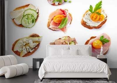 various bruschettas Wall mural