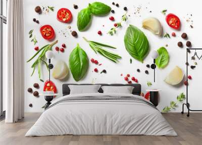 various herbs and spices Wall mural