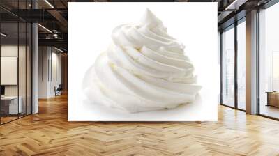 whipped cream on white background Wall mural