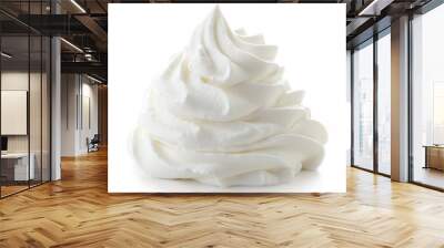 whipped cream on white background Wall mural