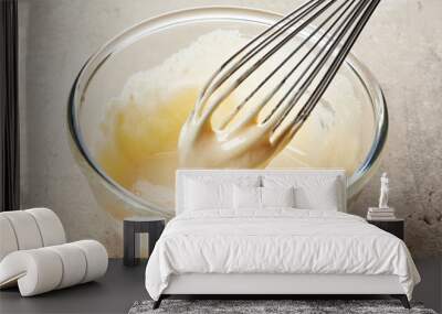 whipped egg yolk with sugar Wall mural