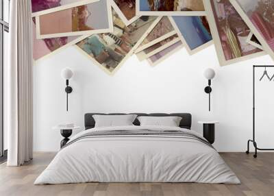 Old and vintage colored photos with white background. Wall mural