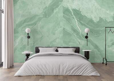 new green colour breccia marble texture with high resolution use for home interior exterior wallpaper design and ceramic tile surface Wall mural