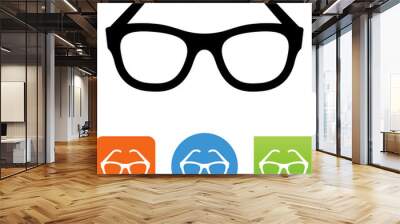 Eyeglasses Icon - Illustration Wall mural