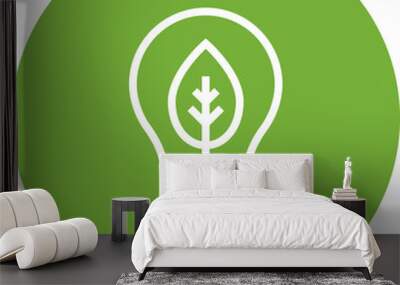 Green Energy Outline Vector Icon Wall mural