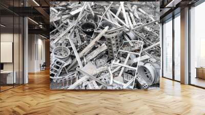 Aluminium Schrott zum Recycling Wall mural