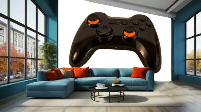 Video game controller isolated, wireless black gamepad. Wall mural