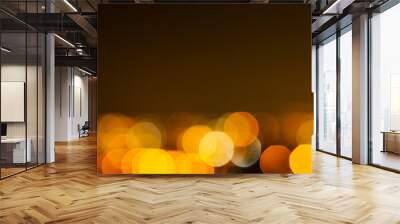 Yellow and orange lights,out of focus Wall mural