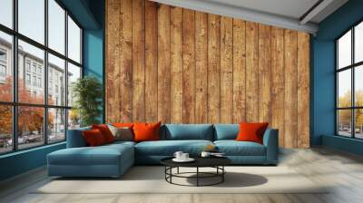 Beauriful rustical wooden beams. Wall mural