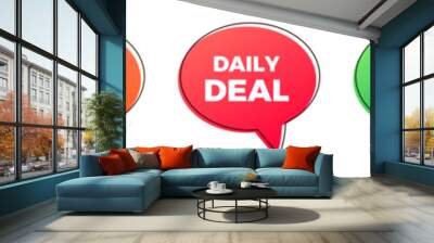 Daily deal sale colorful sticker set. Wall mural