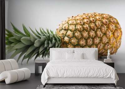 single ripe pineapple isolated Wall mural