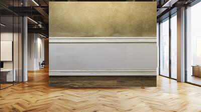 Wall with wooden floor and molding Wall mural