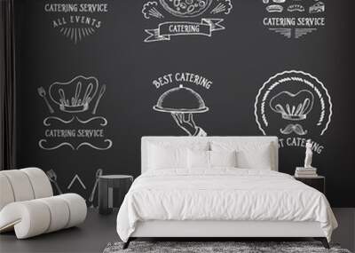 Catering service, design logo. Wall mural