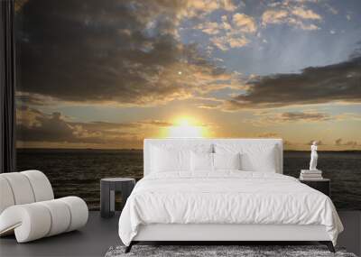 sunset over the sea 2 Wall mural