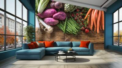 local market fresh vegetable, garden produce Wall mural