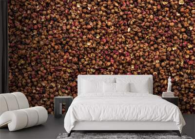 Sichuan pepper or Chinese coriander full frame background Wall mural