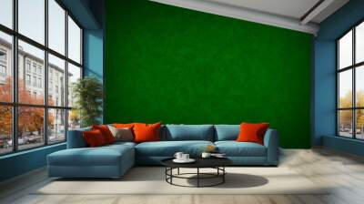 Stylish green vintage wallpaper with a vignette, retro background Wall mural