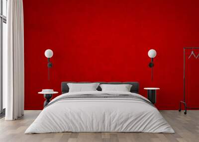 Stylish red vintage wallpaper with a vignette, retro background Wall mural