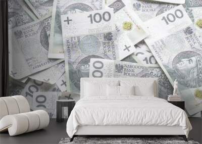 polish money background Wall mural