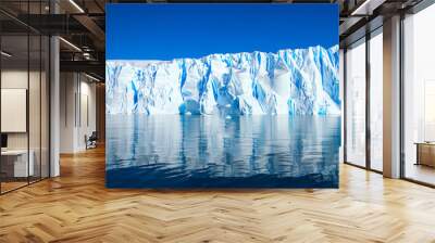 beautiful big glacier in antarctica with a blue sea Wall mural