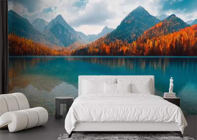 beautiful fairy tale landscape in autumn Wall mural