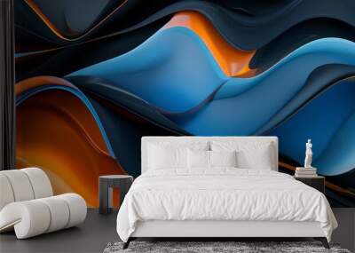 circular abstraction with curve effect and smooth lines Wall mural